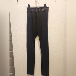 Savage x Fenty Black Leggings with Velvet Detail